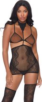 Garter skirt, top, thigh high