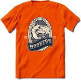 Vissen T-Shirt | Grappig Verjaardag Vis Hobby Cadeau Shirt | Dames - Heren - Unisex | Tshirt Hengelsport Kleding Kado - Oranje - XL