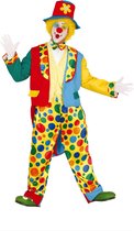 Guirca - Clown & Nar Kostuum - Popov De Clown - Man - multicolor - Maat 54-56 - Carnavalskleding - Verkleedkleding