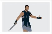 Walljar - Gladiator - Muurdecoratie - Poster met lijst