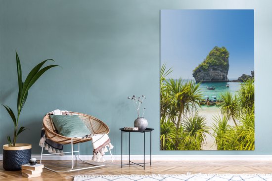 Tableau sur toile Vue de Nui Beach en Thailande - 120x180 cm - Décoration murale XXL
