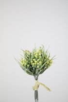 Kunsttak - bessentak - fruittak - topkwaliteit decoratie - 2 stuks - zijden hangplant - Geel - 18 cm hoog