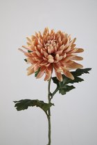 Kunstbloem - Chrysanthemum - topkwaliteit decoratie - 2 stuks - zijden bloem - Koraal - 60 cm hoog