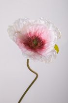 Kunstbloem - Klaprsoos - topkwaliteit decoratie - 2 stuks - zijden bloem - Roze - 77 cm hoog