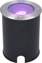 HOFTRONIC Lilly - Kantelbare Smart Grondspot Rond Ø120 - Overrijdbaar - IP67 waterdicht - 1-lichts - RGBWW 16,5 miljoen kleuren - WiFi & Bluetooth - Opritverlichting - Terrasverlichting - Grondverlichting - Bedienbaar via stem