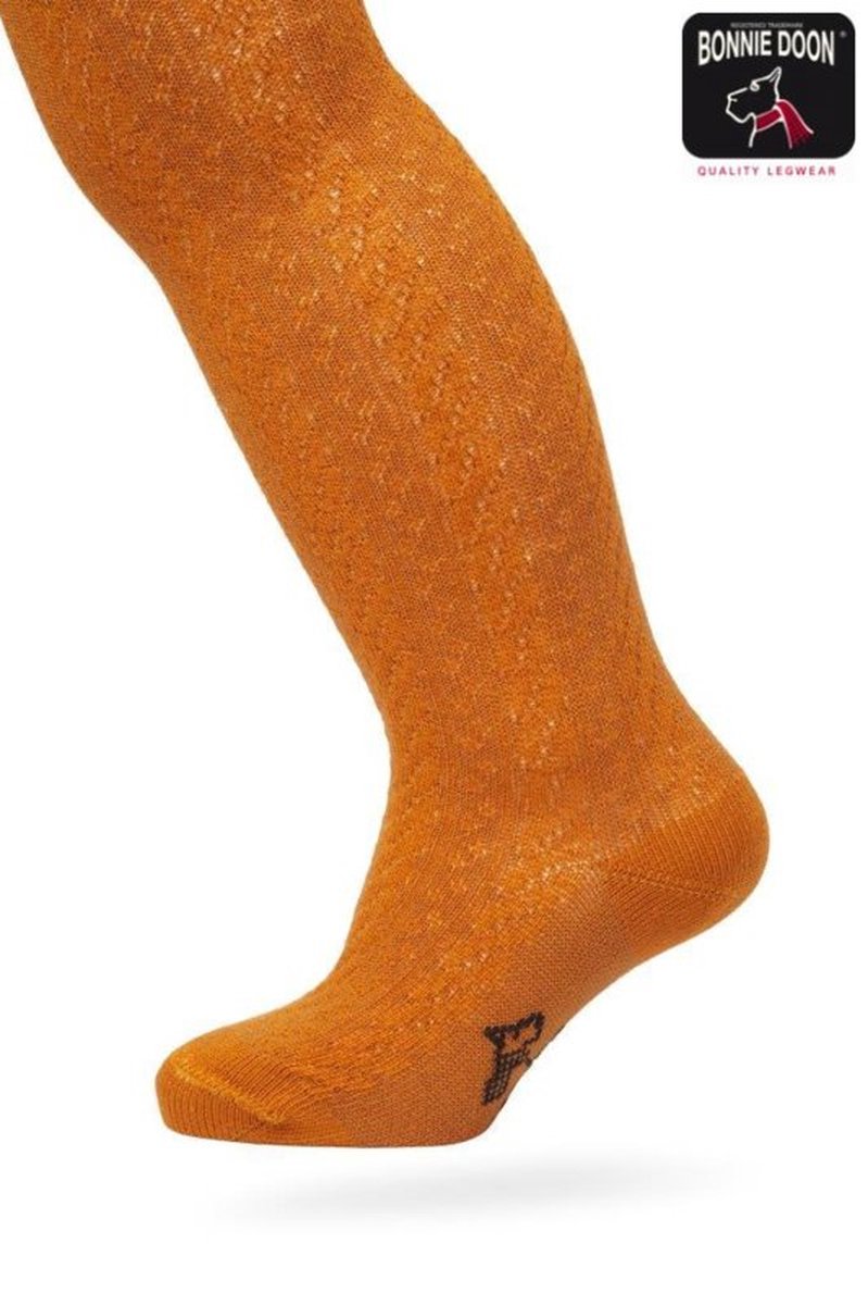 Bonnie Doon Baby Kabel Maillot Bruin/Oranje maat 68/74 - Meisjes - Kabel Patroon - Organic - Zacht Organisch Katoen - GOTS gecertificeerd - Gladde naden - Comfortabele Boord - Geen vervelende naden - Sudan Brown - BP214902.367