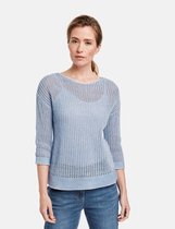 GERRY WEBER Dames Trui met 3/4-mouwen en bicolour look