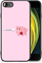 GSM Hoesje iPhone 7/8/SE 2020/2022 Siliconen Hoesje met Zwarte rand Pig Mud