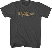 Queens Of The Stone Age Heren Tshirt -S- Bullet Shot Logo Zwart