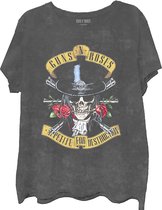 Guns N' Roses Heren Tshirt -L- Appetite Washed Zwart