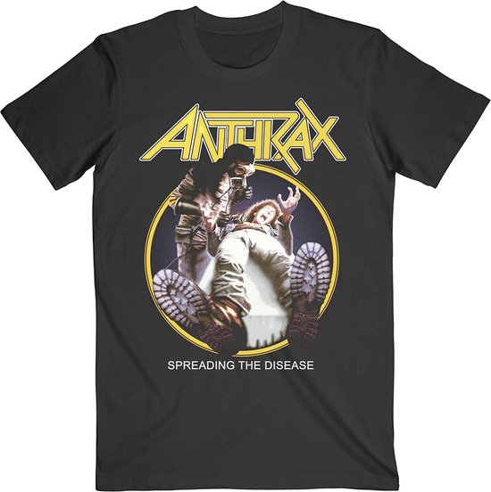 Anthrax - Spreading The Disease Track List Heren T-shirt - S - Zwart