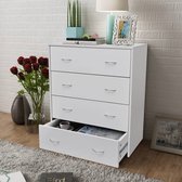 Decoways - Dressoir met 4 lades 60x30,5x71 cm wit