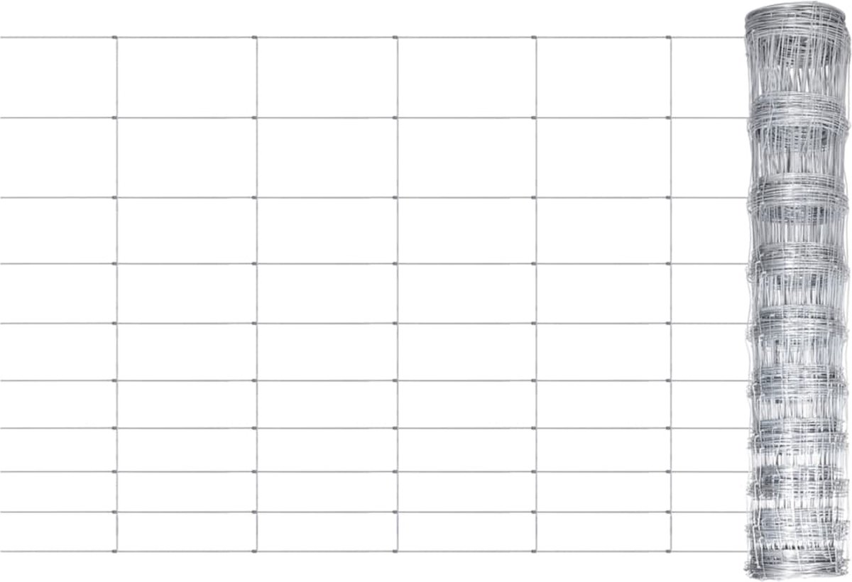 Decoways - Hek 50x1,2 m gegalvaniseerd staal zilverkleurig