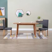 Decoways - Eetkamerstoelen 2 st kunstleer grijs