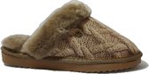Warmbat Pantoffel Collie CLL3242 Knitted Mud