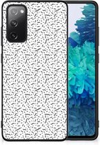 Telefoonhoesje Geschikt voor Samsung Galaxy S20 FE TPU Silicone Hoesje met Zwarte rand Stripes Dots