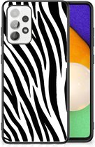 Coque Smartphone Samsung Galaxy A52 | Étuis de Housses de téléphone tendance Trendy (5G/4G) avec bordure noire Zebra
