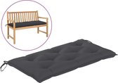 Decoways - Coussin banc de jardin 100x50x7 cm tissu anthracite