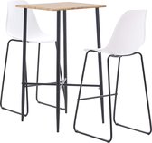 Decoways - 3-delige Barset kunststof wit