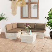 Decoways - 5-delige Loungeset met kussens pallet vurenhout