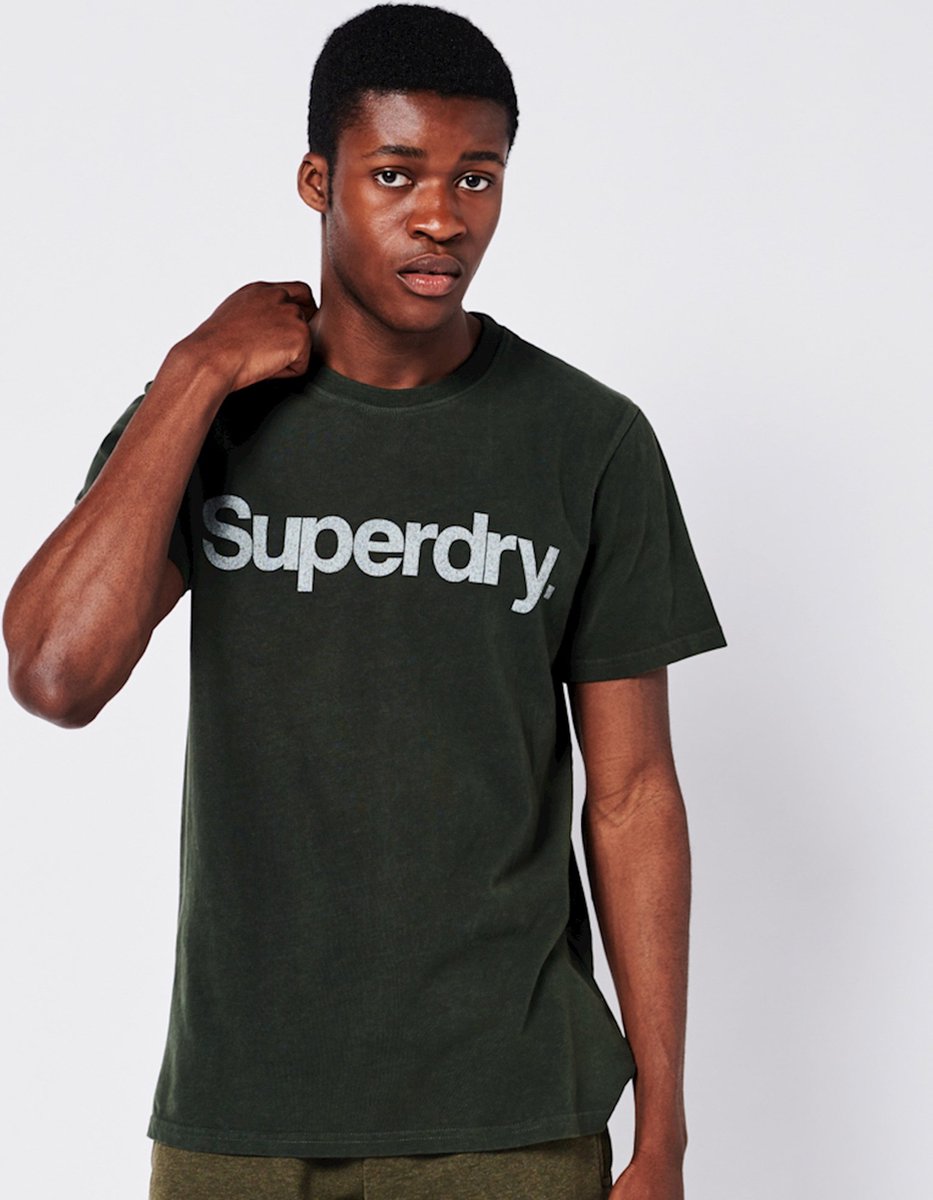 Superdry Heren tshirt Klassiek vintage T-shirt Olijf
