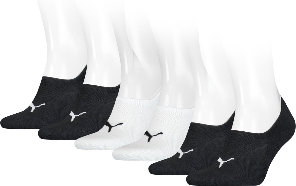 Puma Footie Highcut Sokken Senior 6-pack Zwart
