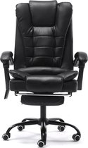 Friick Luxe Ergonomische Bureaustoel - Draaistoel en Kantoor Stoel - 135° Kantelbaar - Met Massagefunctie - Met Voetensteun- Zwart