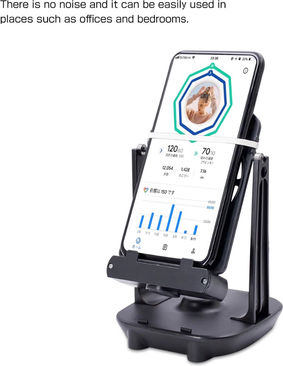 Automatisch Mobiele Telefoon Shaker, Links Rechts Swing Stappen Teller Mobiele Telefoon Stappenteller, Mobiele Telefoon Bureau Stand Stappenteller Accessoires voor Run Count Programma Automatisch Wand