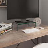 Decoways - Tv-meubel/monitorverhoger transparant 40x25x11 cm glas