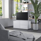Decoways - Tv-meubel 80x34x36 cm spaanplaat wit