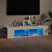 Decoways - Tv-meubel met LED-verlichting 135x39x30 cm wit