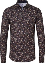 Desoto - Overhemd Kent Bloemen Multicolour - 3XL - Heren - Slim-fit