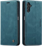 CaseMe Bookcase hoesje geschikt voor Samsung Galaxy A13 5G - Effen Blauw - Kunstleer