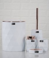 5-delige Luxe Badkamerset, Wit