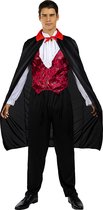FUNIDELIA Zwarte vampiercape (110 cm) voor vrouwen en mannen - Zwart