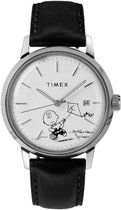 Timex Marlin TW2U12700 Horloge - Leer - Zwart - Ø 40 mm