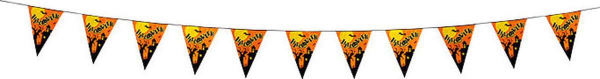Carnival Toys Vlaggenlijn Halloween 300 Cm Oranje/zwart