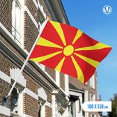 Vlag Macedonie 100x150cm - Glanspoly