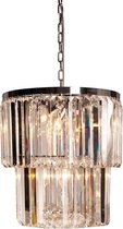 LumiLamp Kroonluchter Ø 46*52 cm E14/max 10*40W Transparant Ijzer, Glas Hanglamp Kristal