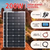 2 stuks 18v 100 WATT flexibele zonnepaneel Module 200W met controller voor 12V 24V batterij auto RV thuis opladen