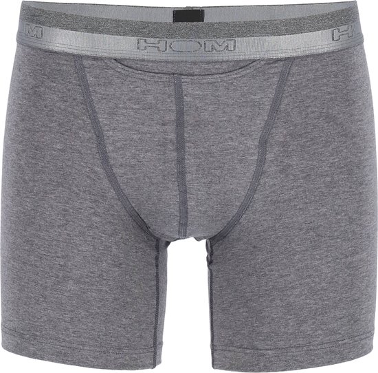 HOM HO1 long boxer briefs (1-pack) - heren boxer lang met horizontale gulp - antraciet - Maat: XXL