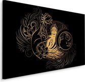 Schilderij - Boeddha Beeld, Premium Print, 5 maten
