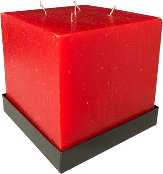 Mammoetkaars rood vierkant 200/200/200 mm