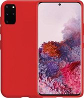 Siliconen Backcover Hoesje Samsung S20 Plus Rood - Telefoonhoesje - Smartphonehoesje - Zonder Screen Protector