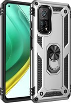 Mobigear Armor Ring Hardcase Hoesje - Geschikt voor Xiaomi Mi 10T Lite - Zilver