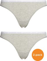 Calvin Klein dames CK ONE Cotton slips (2-pack) - grijs melange - Maat: XL