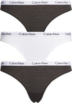 Calvin Klein dames slips (3-pack) - zwart - wit en zwart - Maat: L