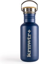 KRNWTR+ RVS Drinkfles Blauw - Waterfles - Drinkflessen Volwassenen - Drinkfles Kinderen