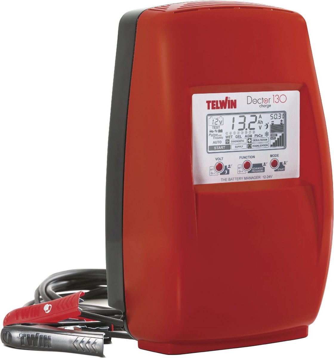 TELWIN DOCTOR CHARGE 130 Automatische Batterijlader met Memory functie 1100-2300 Watt