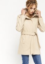 LOLALIZA Duffle coat met capuchon - Beige - Maat 44